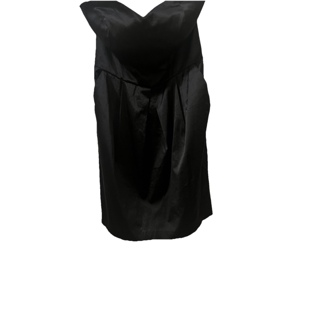 Candie's Strapless Dress Womens 9 Black Excellent Sweetheart Tulip Pockets LBD